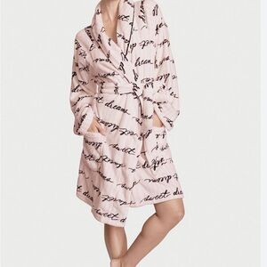 Victoria's Secret Light Pink Script Robe